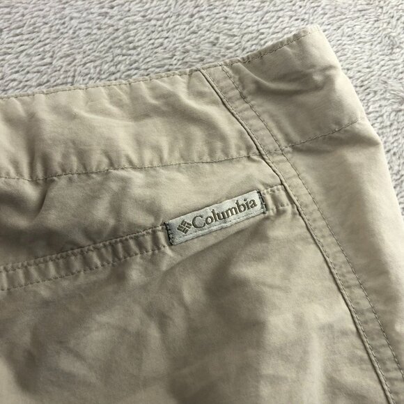 Columbia Womens Capri Pants Medium Outdoors Straight Leg Casual Cropped Tan - Picture 12 of 14